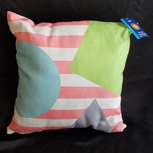 Modern Shapes Striped Accent Pillow